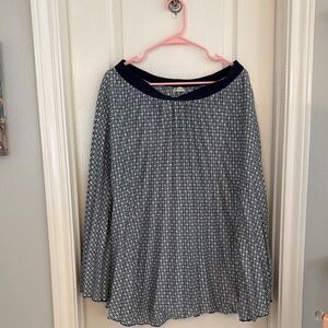 Max Studio Blue A-Line Pleated Knee-length Skirt for Work